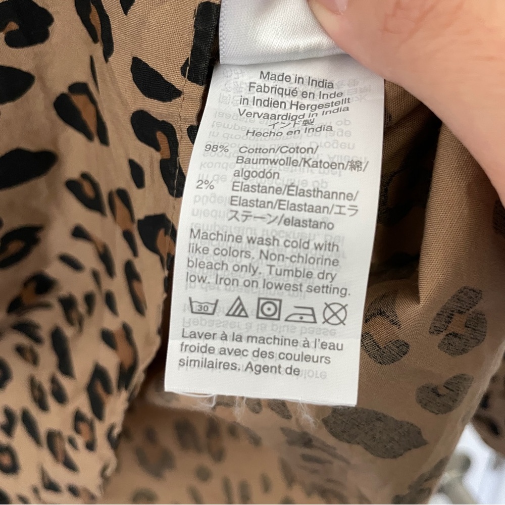 J. Crew Factory Leopard Print Popover Top - image 5